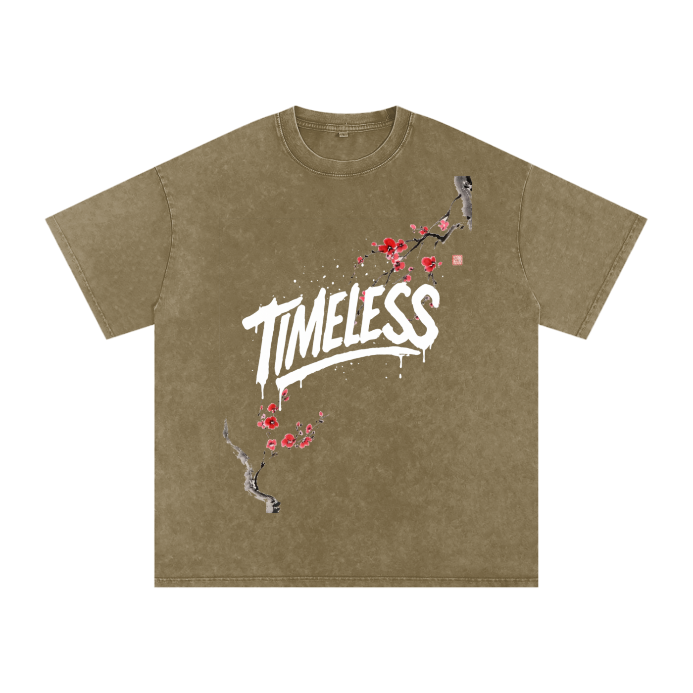 Sakura Timeless Washed Oversized T-Shirt