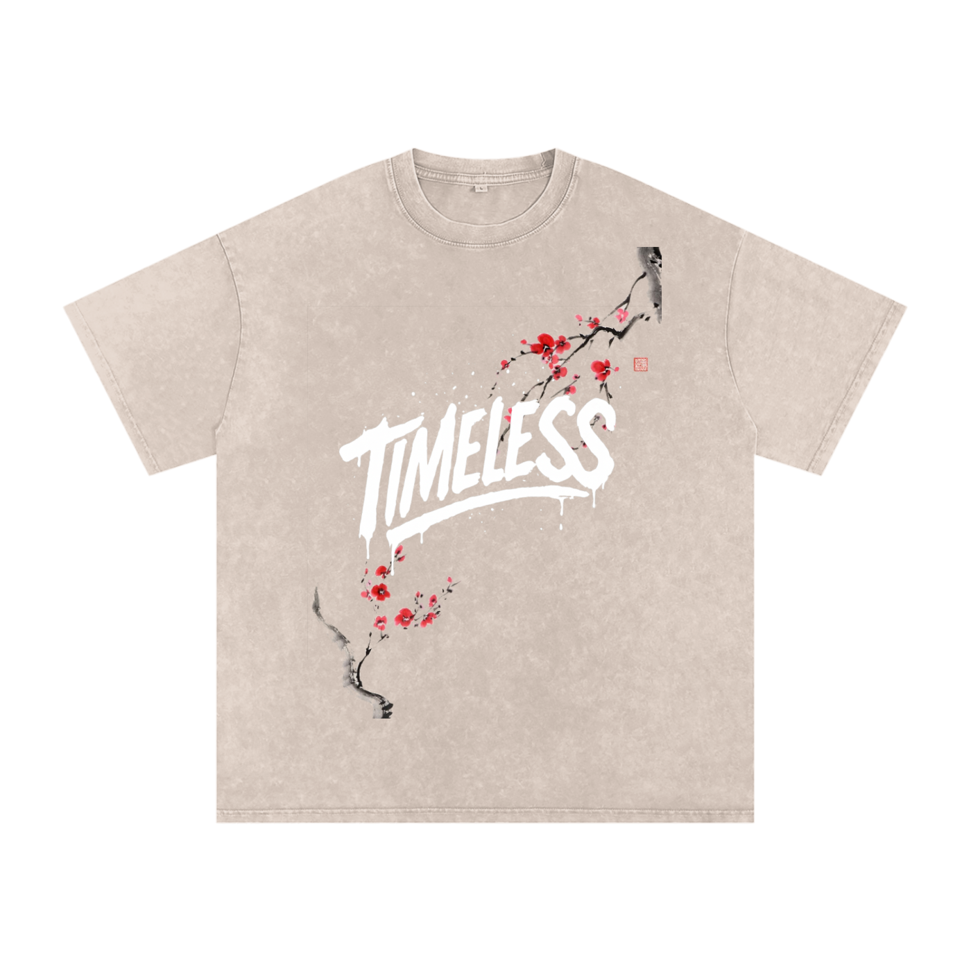 Sakura Timeless Washed Oversized T-Shirt